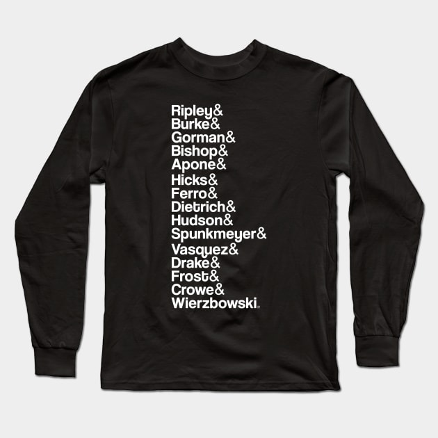 Sulaco Crew Helvetica List Long Sleeve T-Shirt by jasonyerface